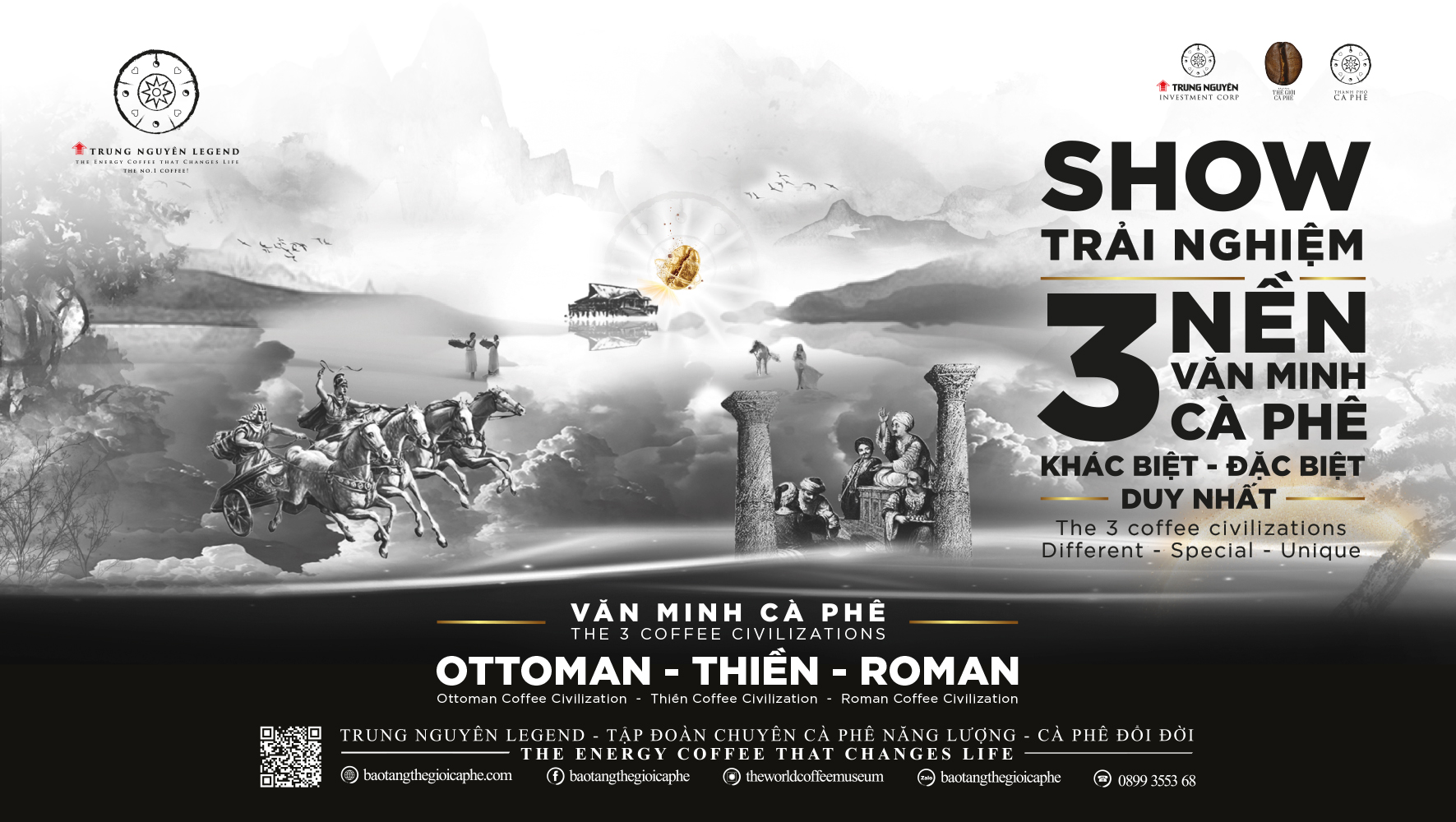 The experiencing show of Three Coffee Civilizations: Ottoman – Thiền (Meditation) – Roman
