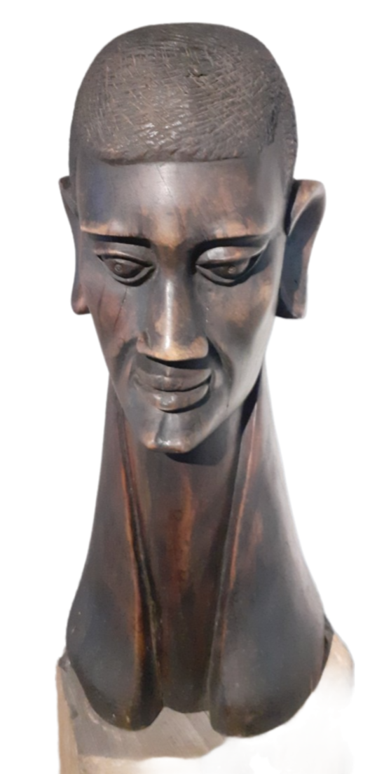 Tượng gỗ người đàn ông Châu Phi/Wooden statue of African man (HVK451)